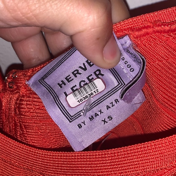 Coral Herve Leger Dress - 100% authentic - Picture 8 of 8